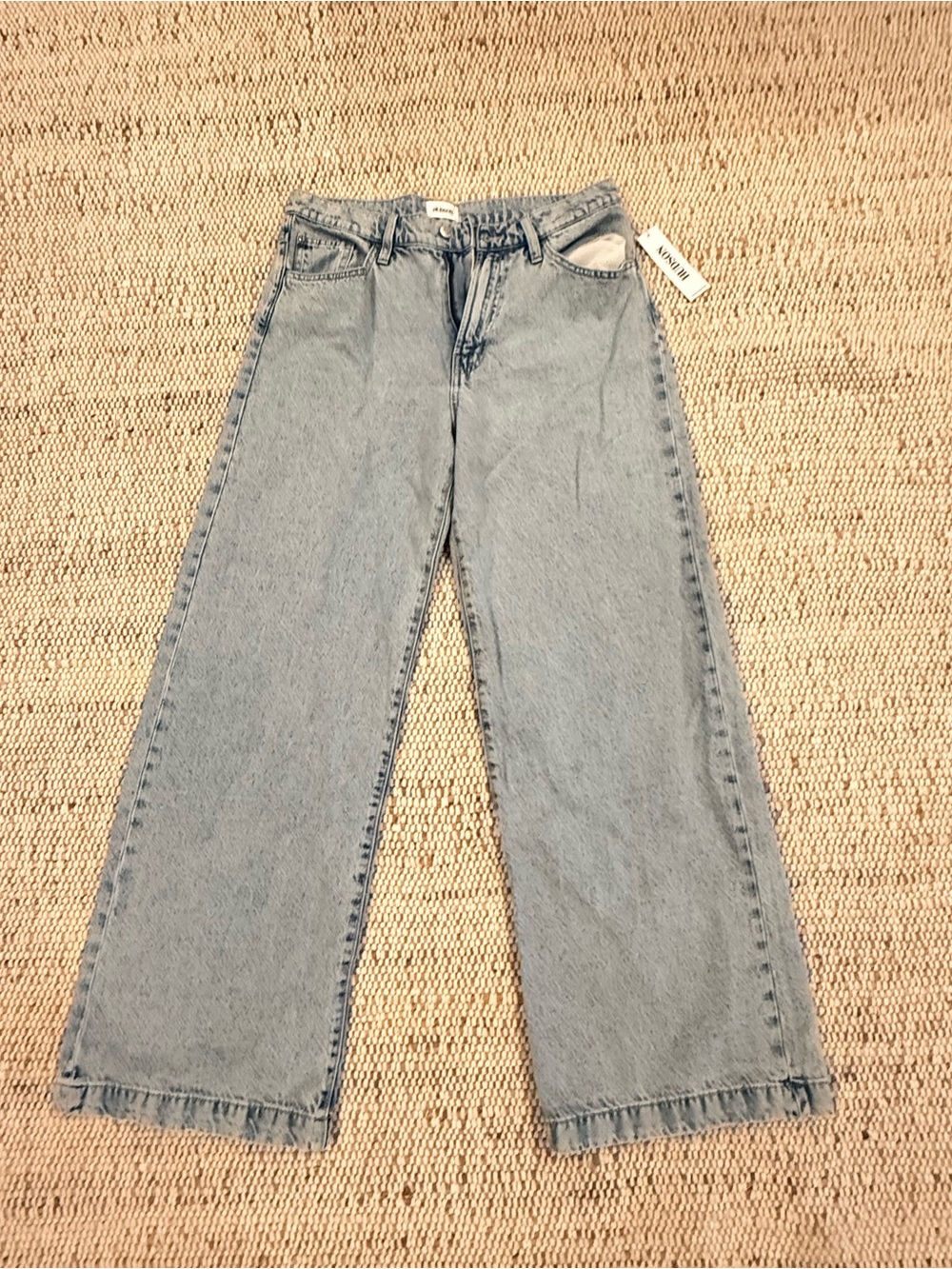 Hudson Jeans Light Blue Wide-Leg High-Rise Jeans